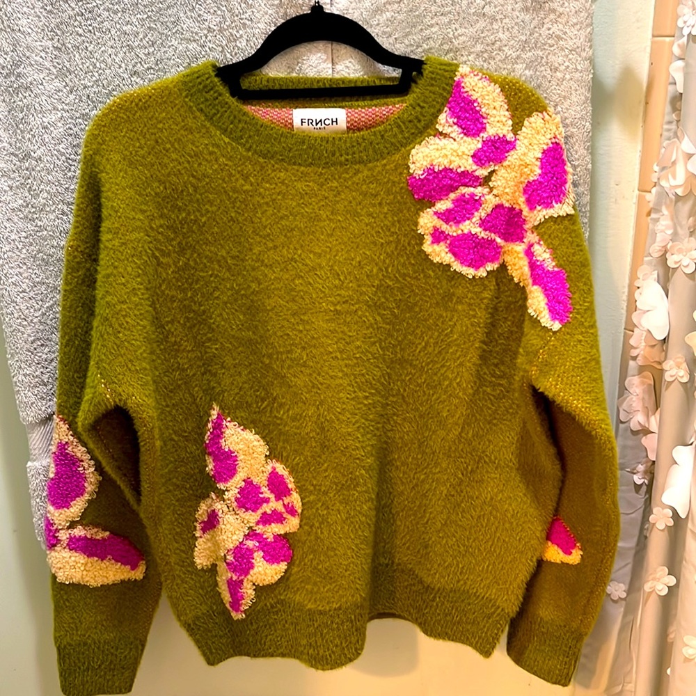 FRNCH Olive Green Sweater NWT